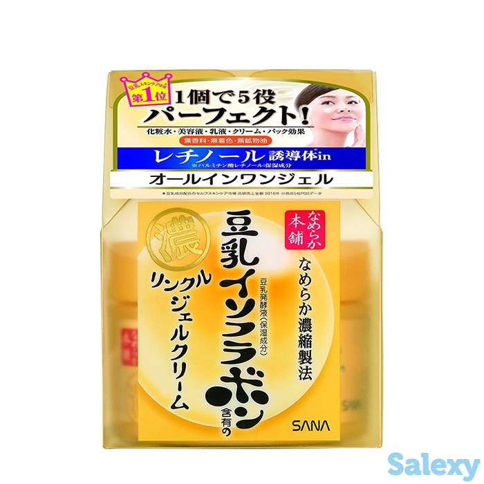 Крем-гель для лица sana nameraka honpo wrinkle gel cream, фотография 2
