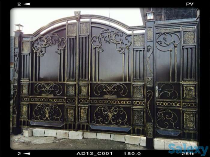 Ворота распашные кованные, фотография 9