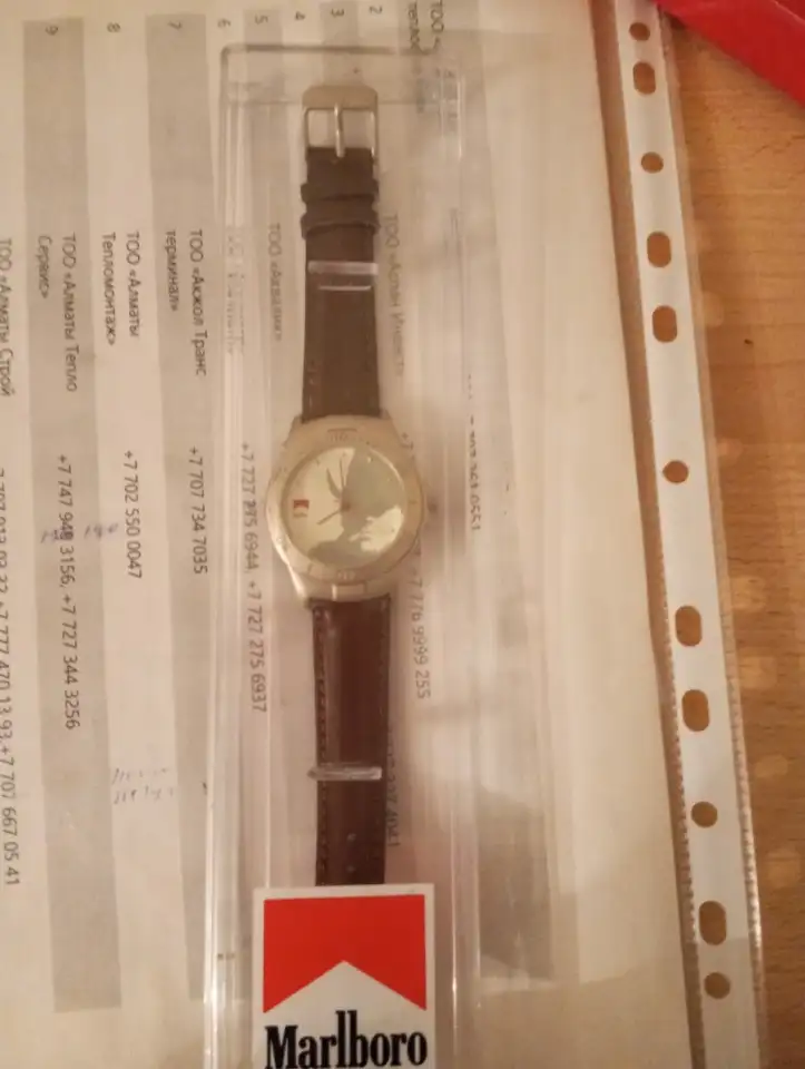 винтажные часы Marlboro. Японский механизм, фотография 2
