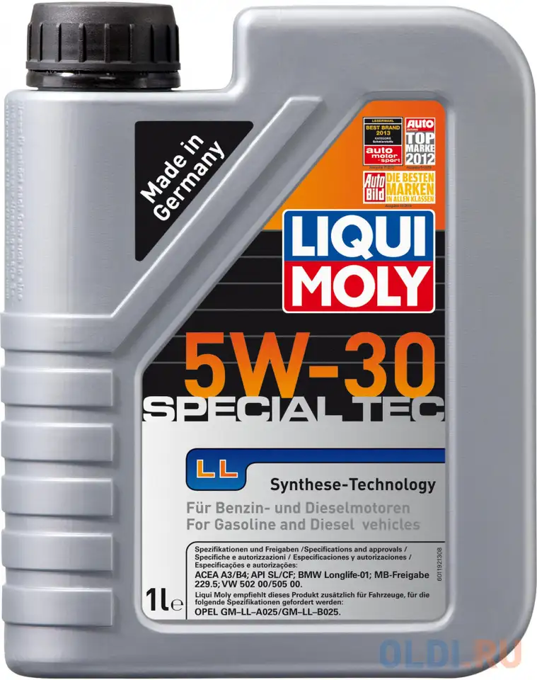 Нс-синтетическое моторное масло liquimoly special tec ll 5w30 1 л 8054, фотография 1