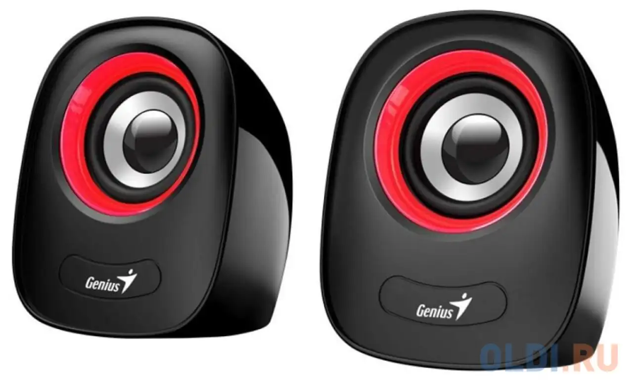 Колонки 2.0 genius sp-q160 черный красный, фотография 1