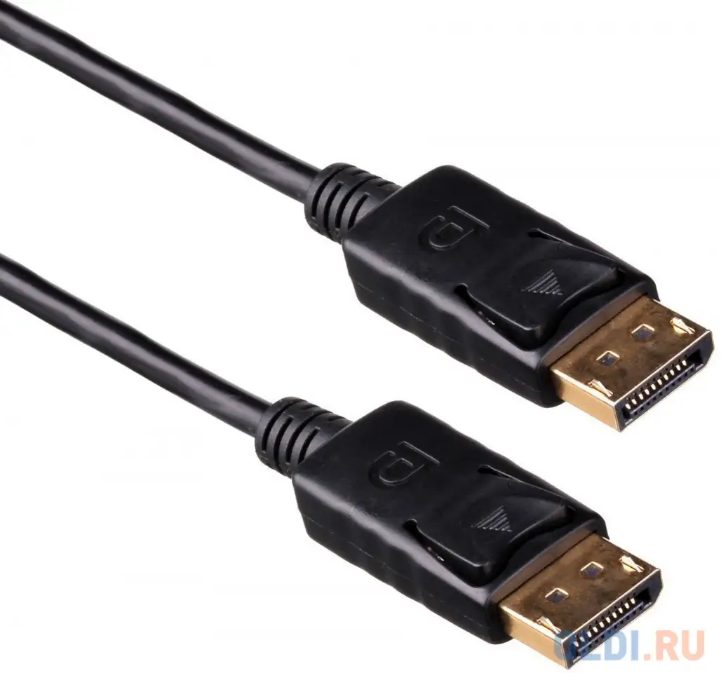 Кабель displayport 3м exegate ex-cc-dp-3.0 круглый черный ex284913rus, фотография 1