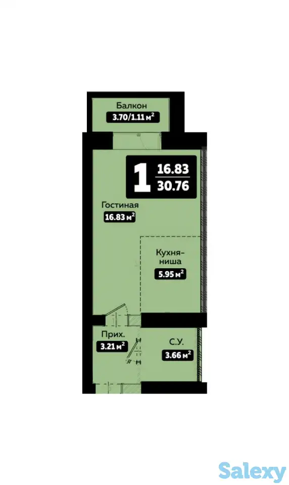 Продам 1 комнатную студию в новом ЖК Dream Park, Косшы, фотография 2