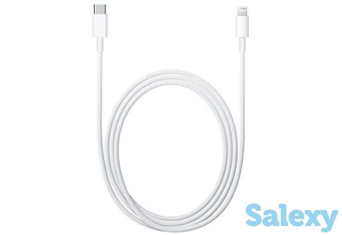 Кабель apple usb-c to lightning cable для ipod, iphone, ipad 1м (mqgj2zm/a). белый, фотография 2