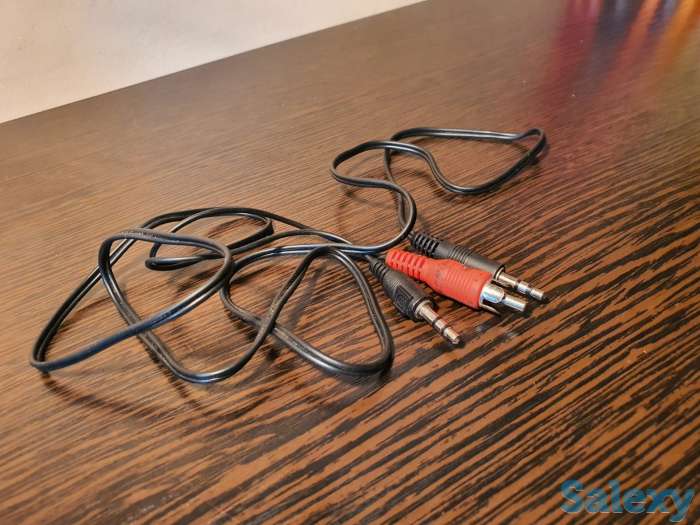 Шнур AUX кабель 2 RCA (тюльпаны), 60 см, фотография 2