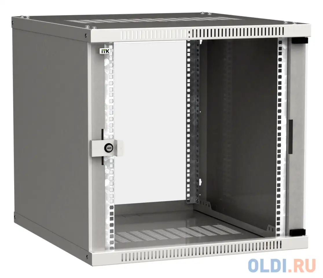 Шкаф коммутационный itk linea we (lwe3-12u64-gf) настенный 12u 600x450мм пер.дв.стекл 50кг, фотография 1