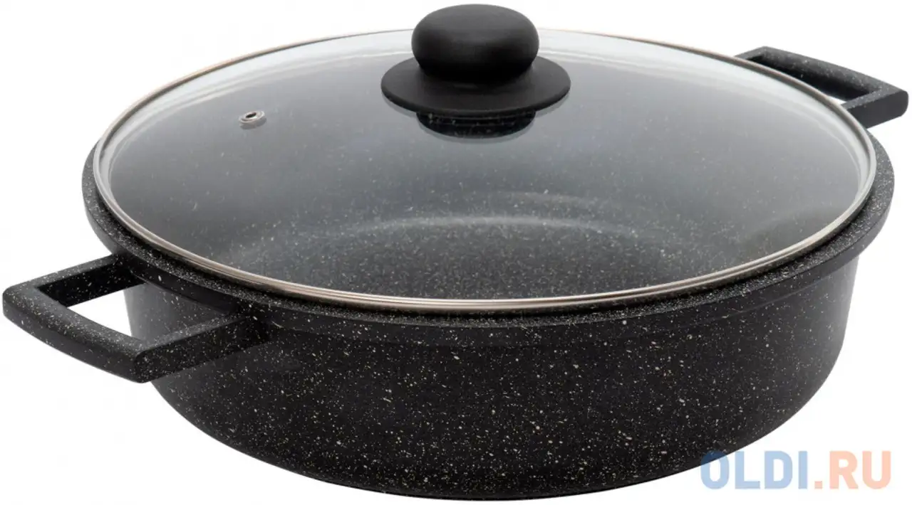 Сотейник starwind chef induction d=28см (с крышкой) черный (sw-chi4028s), фотография 1