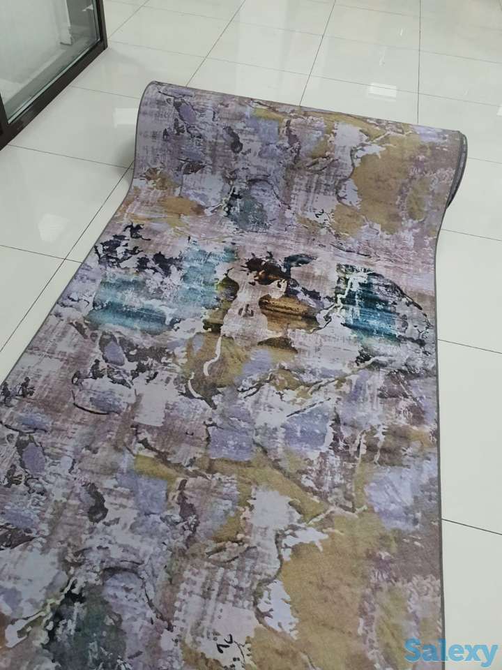 Тренд ковровая дорожка с красками, коврик метражом 120см, фотография 6