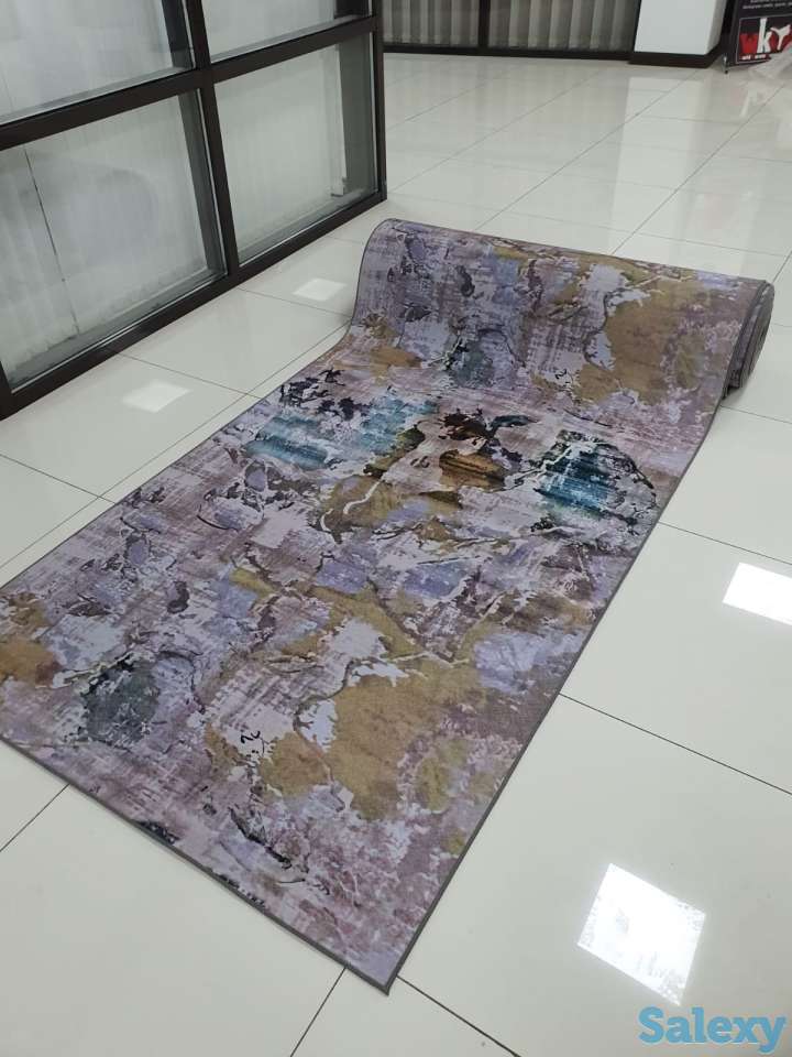 Тренд ковровая дорожка с красками, коврик метражом 120см, фотография 1
