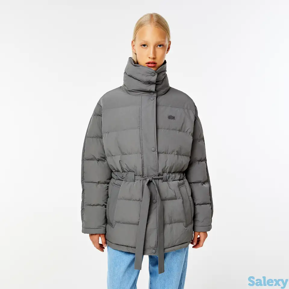 Женская объемная удлиненная куртка lacoste, фотография 1