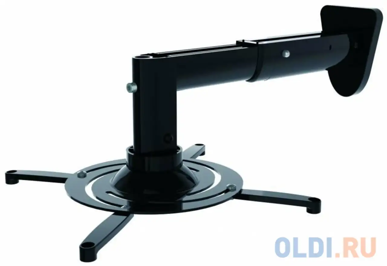 Кронштейн для проектора cactus cs-vm-pr05b-bk черный макс.10кг настенный и потолочный поворот, фотография 1