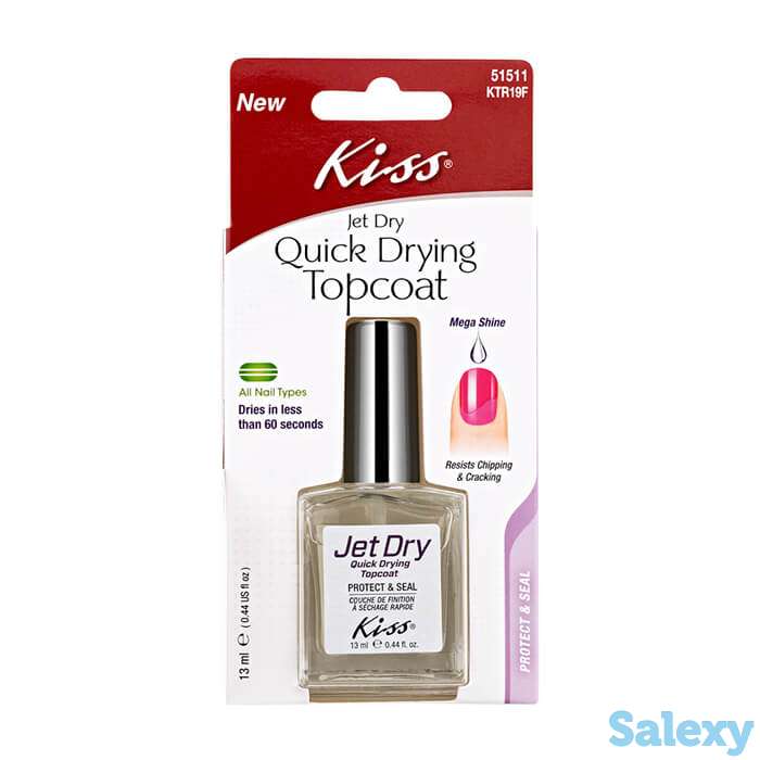 Верхнее покрытие для ногтей kiss jet dry quick drying topcoat (ktr19f), фотография 2