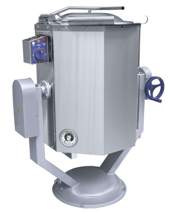 Котел пищеварочный ABAT КПЭМ-60 ОР опрокидываемый с ручным приводом, фотография 1