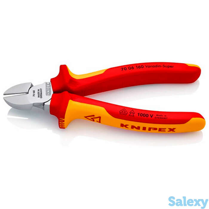 Бокорезы диэлектрические 1000v 180 мм knipex kn-7006160, фотография 1
