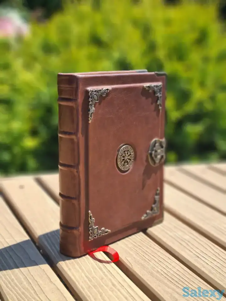 Гримуар из кожи на заказ, кожаная книга желаний, блокнот ручной работы, фотография 1