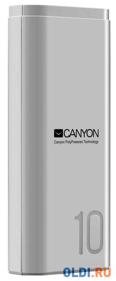 Зарядное устройство canyon cne-cpb010w 10000mah li-pol, in 5v/2a, out 5v/2.1a, , фотография 1