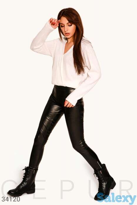 Трендовые леггинсы из эко-кожи, фотография 1