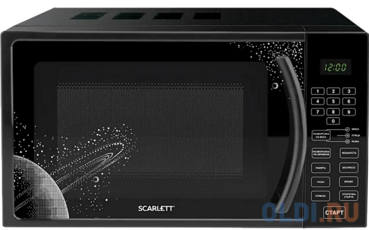 Микроволновая печь scarlett sc-mw9020s09d 700 вт чёрный, фотография 1