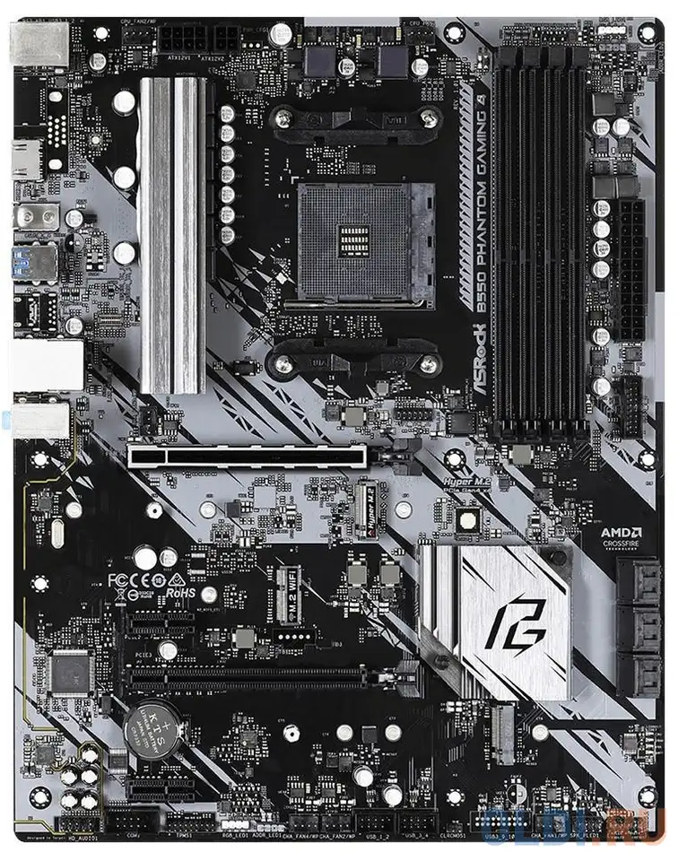 Материнская плата asrock b550 phantom gaming 4 socket am4 amd b550, фотография 1