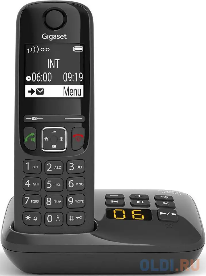 Р/телефон dect gigaset as690 rus sys черный аон, фотография 1