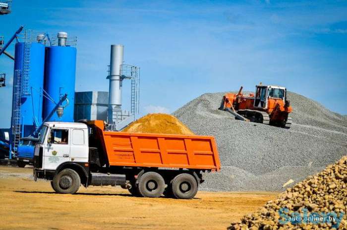 Отсев, щебень, песок, резиновая крошка, асфальт, фотография 1