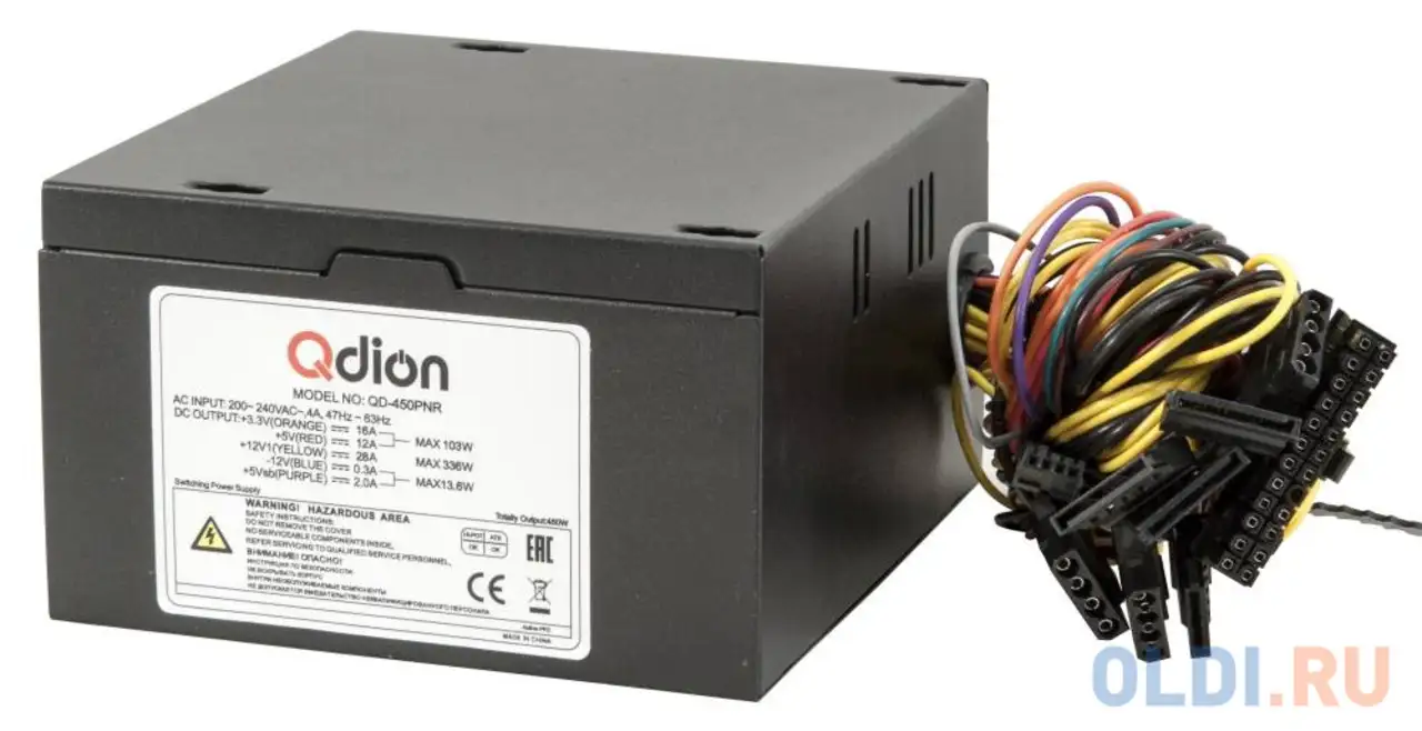 Блок питания fsp qdion 450 450 вт, фотография 1