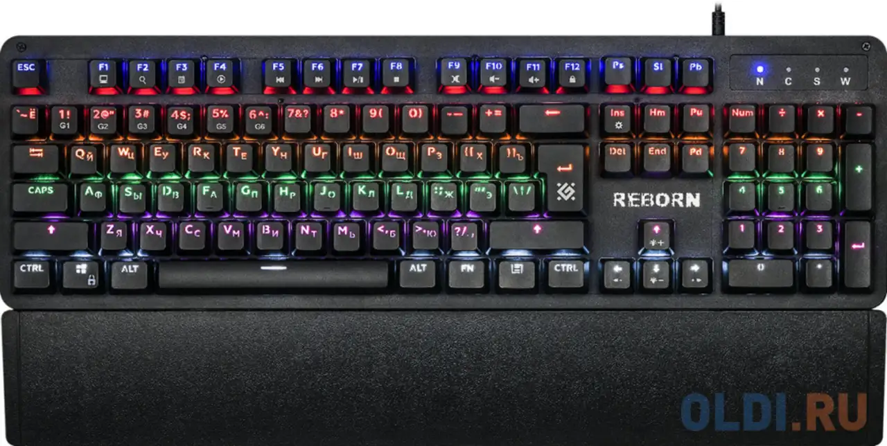 Клавиатура проводная defender reborn gk-165dl usb черный, фотография 1