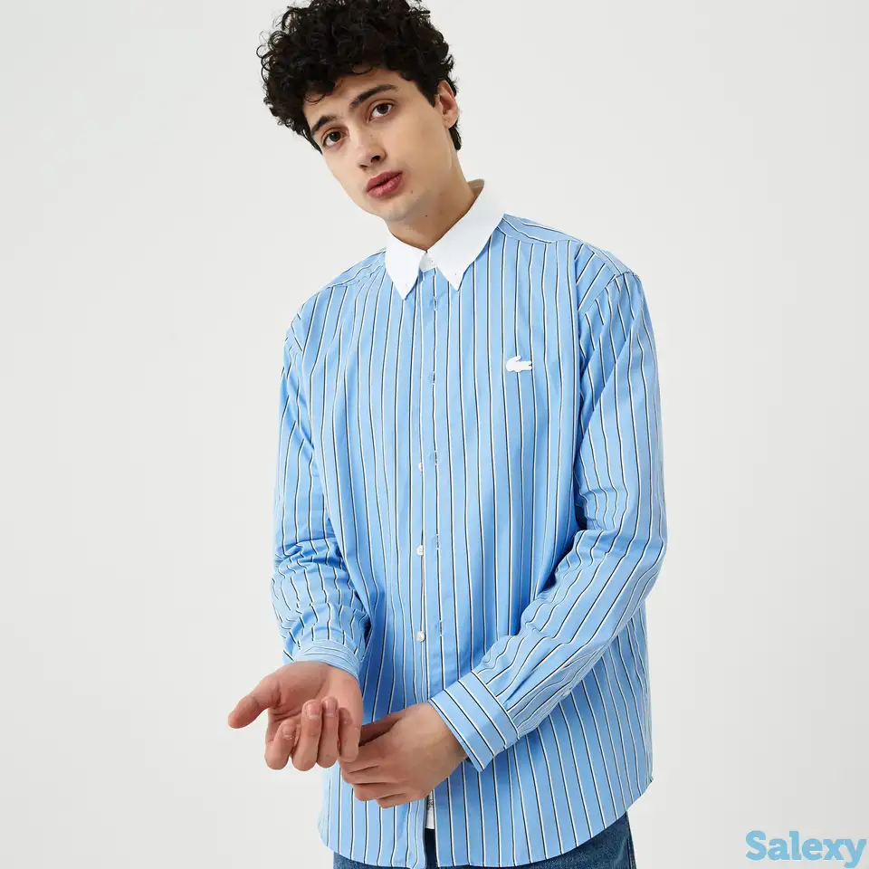 Полосатая  рубашка lacoste l!ve unisex, фотография 1
