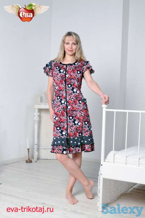 Халат с оборками оптом от производителя «Ева», фотография 1