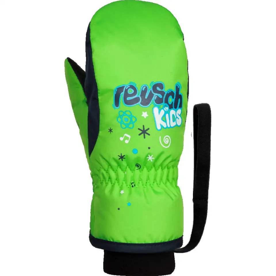 Варежки reusch 18-19 kids mitten neon green/dress blue, фотография 19