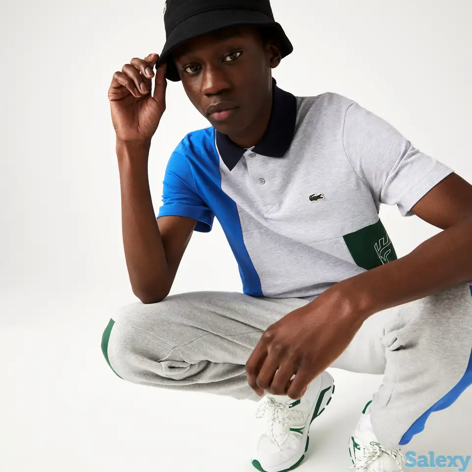 Мужское поло lacoste regular fit из эластичного хлопка, фотография 1