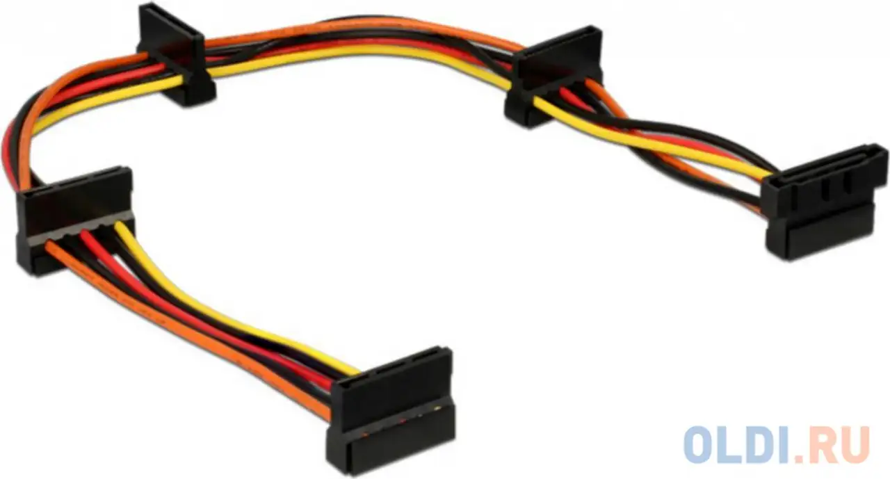 Cablexpert кабеля питания sata, 4x15pin(m)/15pin(f), 40см (cc-satamf-03), фотография 1