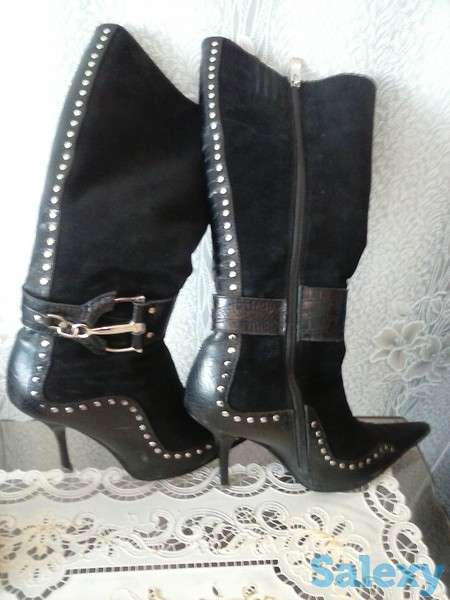 Продаю замшевые  зимние  сапоги (Ботфорды), фотография 4