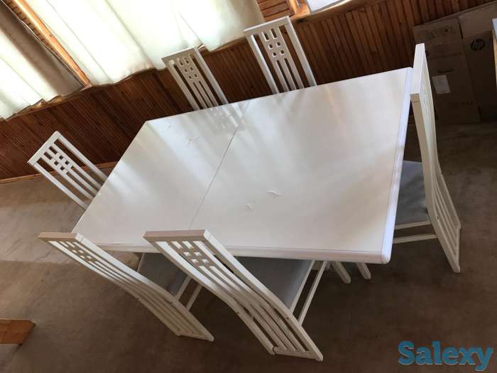 мебель для летней гостной стол и 6 стульев, фотография 1