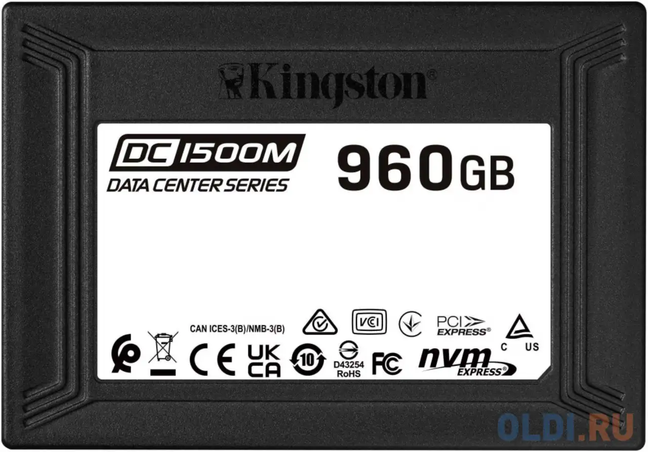 Kingston dc1500m, 960gb, ssd, u.2, nvme, pcie 3.0 x4, 3d tlc,, фотография 1