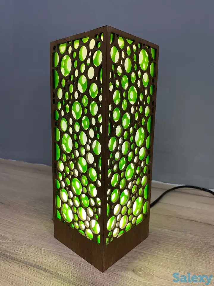 Зелёный Интерьерный светильник - ночник, фотография 5