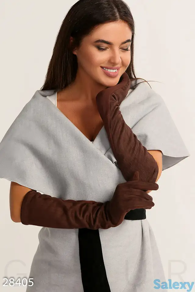 Длинные трикотажные перчатки, фотография 1