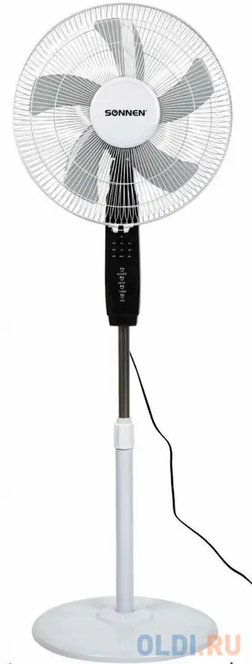 Вентилятор напольный sonnen tf-45w-40-520 45 вт белый/черный, фотография 1