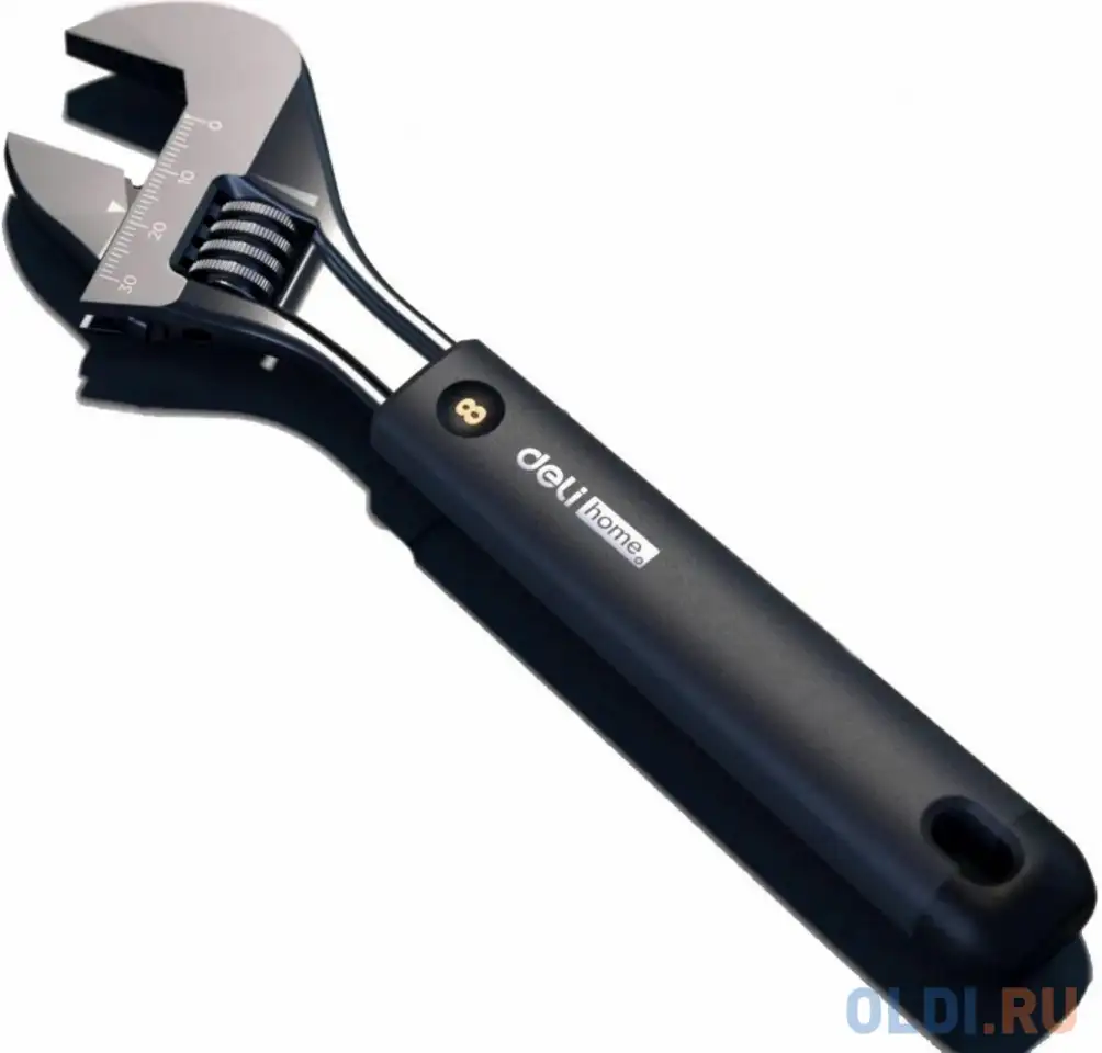 Разводной ключ "home series" deli ht1508 8" 200мм, эксклюзивный дизайн, р, фотография 1