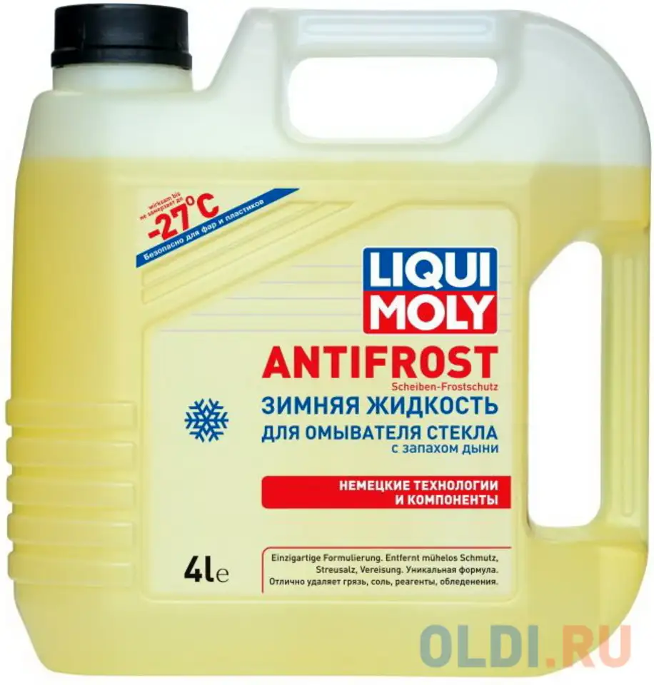 35027 liquimoly зимняя жидк.д/омыв.стекла antifrost scheiben-frostschutz -27 (4л), фотография 1