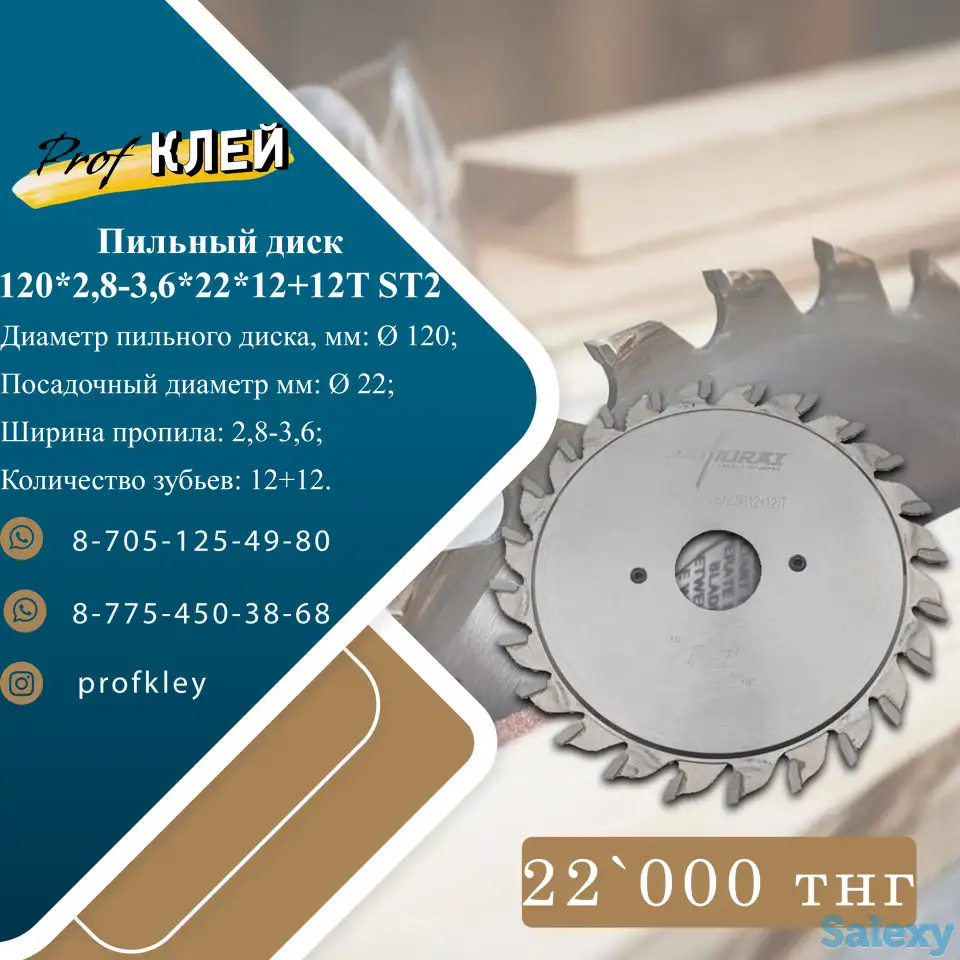 Пильный диск 120х2,8-3,6х22х12+12T ST2, фотография 1