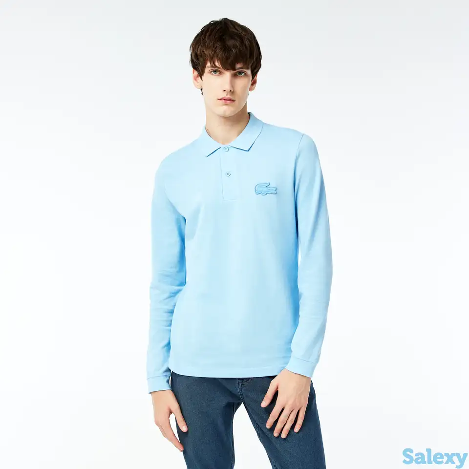 Мужское поло lacoste l.12.12 с длинными рукавами, фотография 1