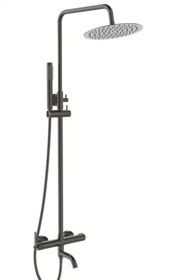Душевая система со смесителем для ванны, оружейная сталь ESKO Bangkok Gun metal ST250BGGM, фотография 1