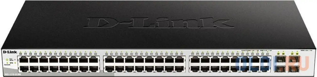 Коммутатор d-link dgs-1210-52mp/me dgs-1210-52mp/me/b1a 48g 4sfp 48poe 370w управляемый, фотография 1