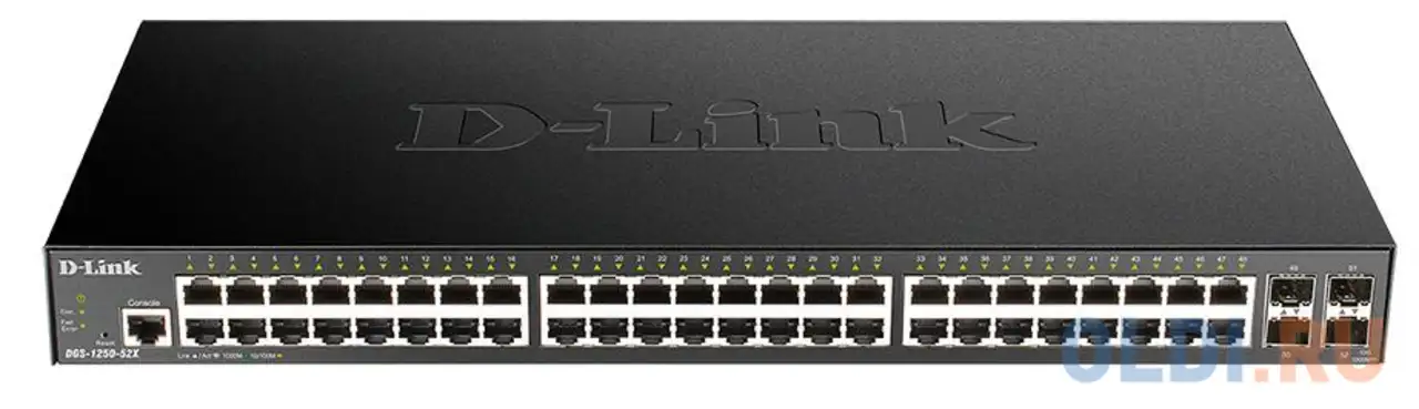 Коммутатор d-link dgs-1250-52x/a1a 48g 4sfp+ настраиваемый, фотография 1