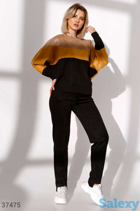 Замшевые брюки прямого кроя, фотография 1