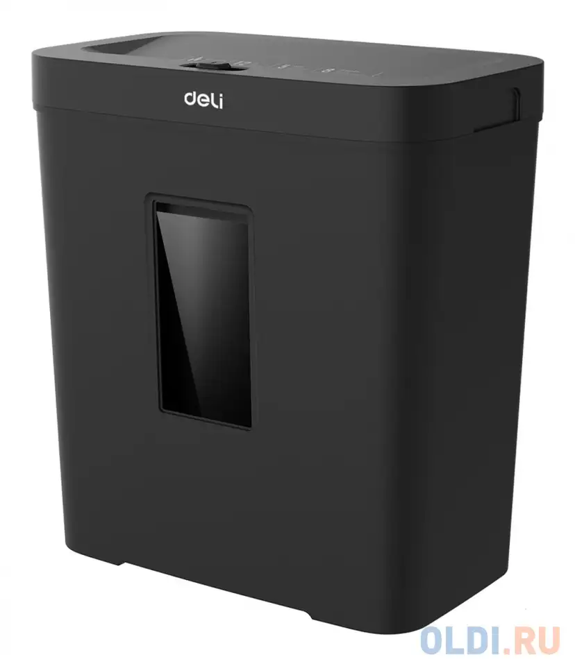 Шредер deli et021 черный (секр.p-4) фрагменты 8лист. 12лтр., фотография 1