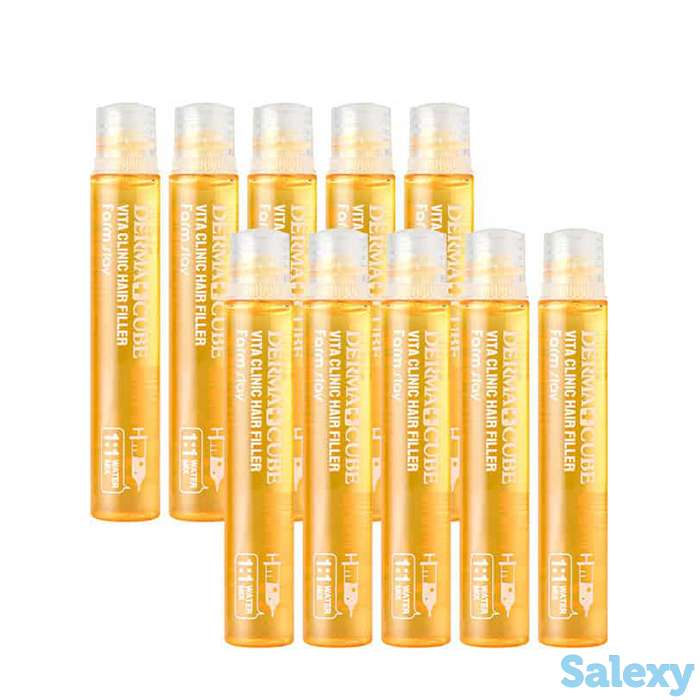 Филлер для волос farmstay derma cube vita clinic hair filler (10 шт.), фотография 2