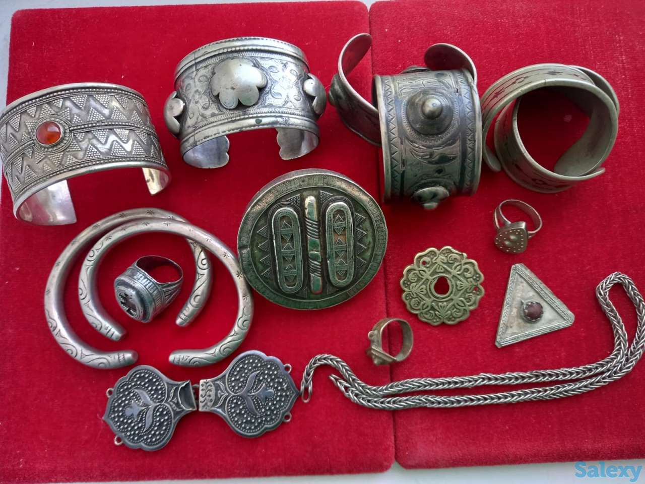 продам антикварные национальные украшения. серебро., фотография 1