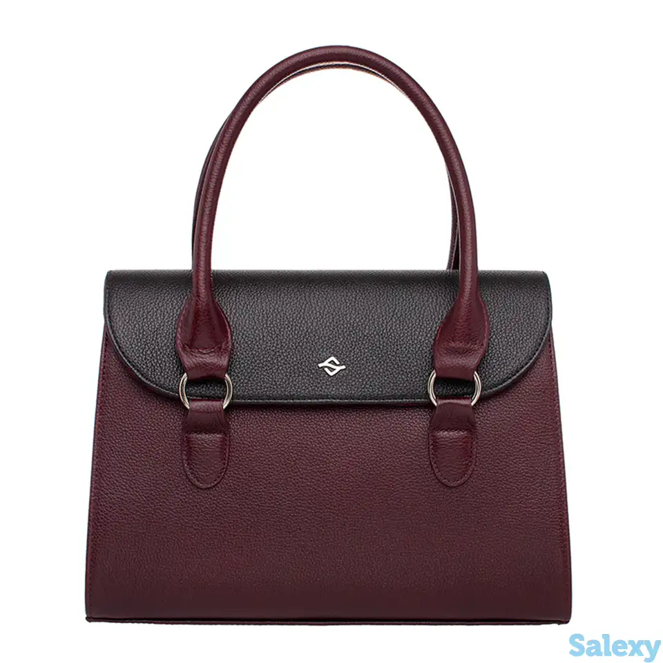 Женская кожаная сумка bloy burgundy/black, фотография 2